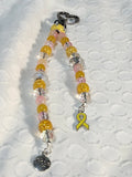 Childhood cancer awareness keychain accessory