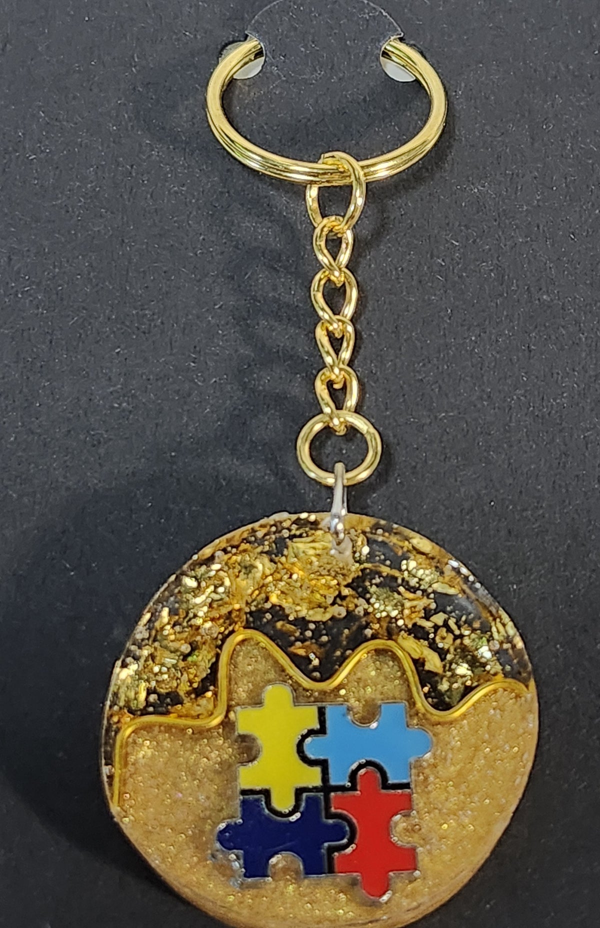 Autism Inspired Resin Keychain Bag chain