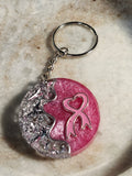 Breast Cancer Resin Keychain