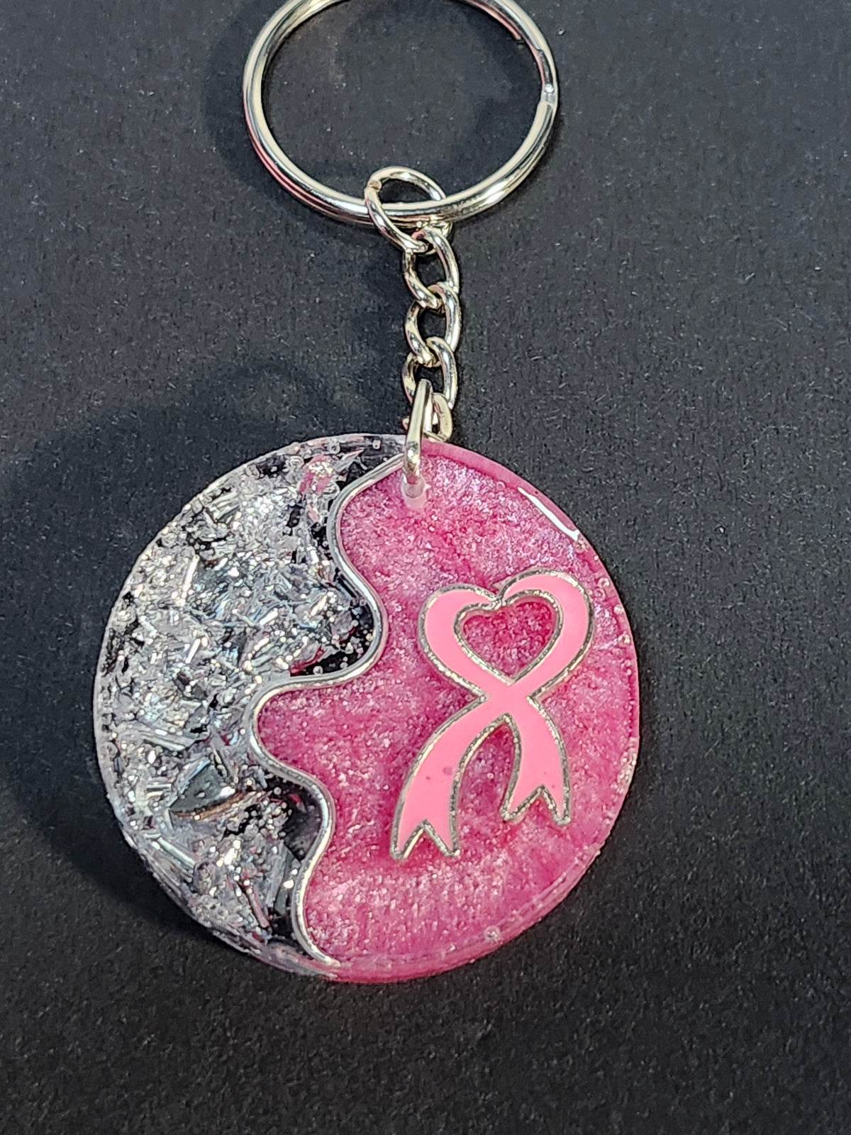 Breast Cancer Resin Keychain
