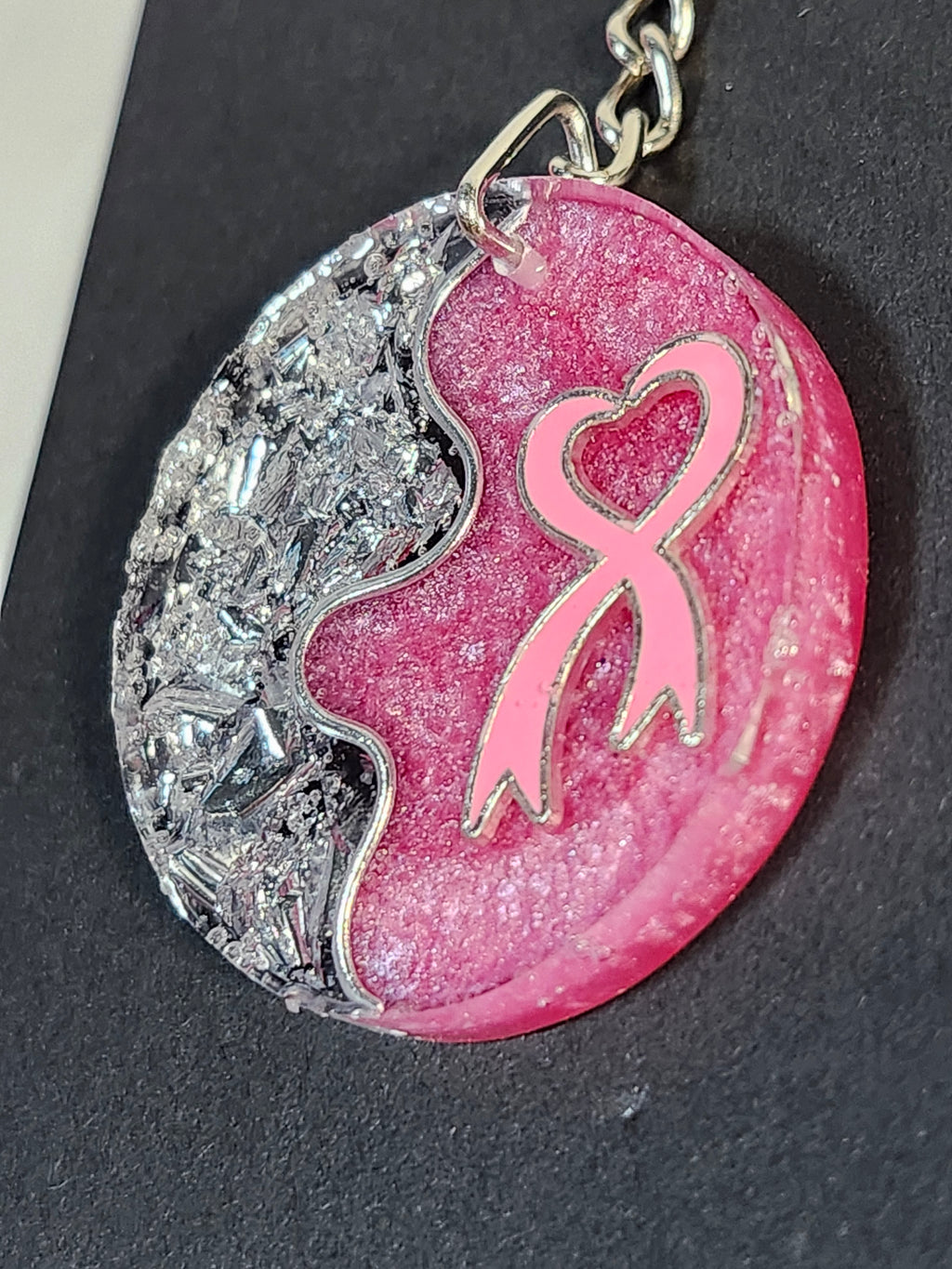 Breast Cancer Resin Keychain