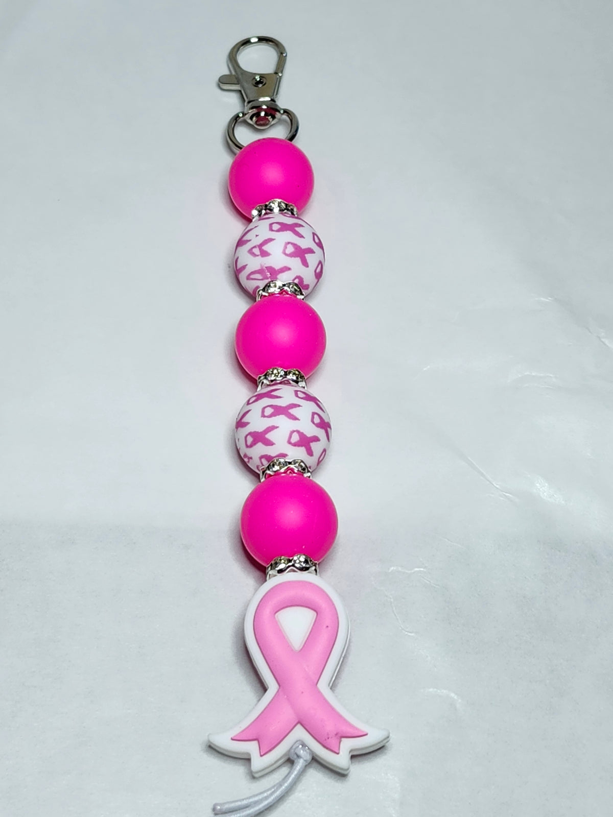 Breast Cancer Awareness Keychain Badge clip