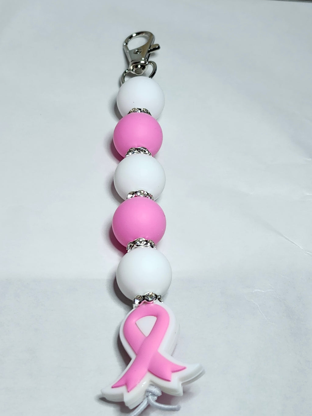 Breast Cancer Awareness keychain badge clasp