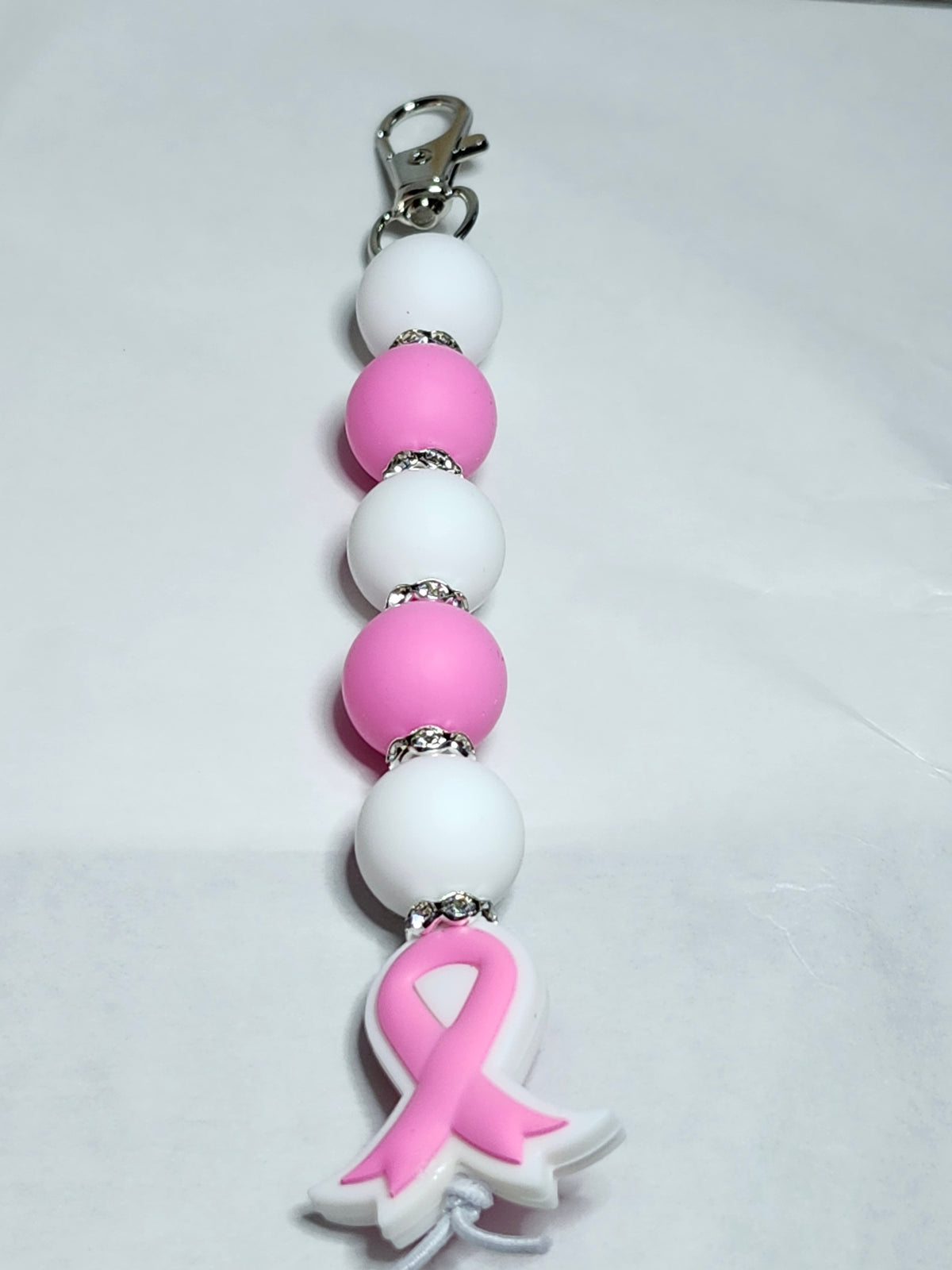 Breast Cancer Awareness keychain badge clasp
