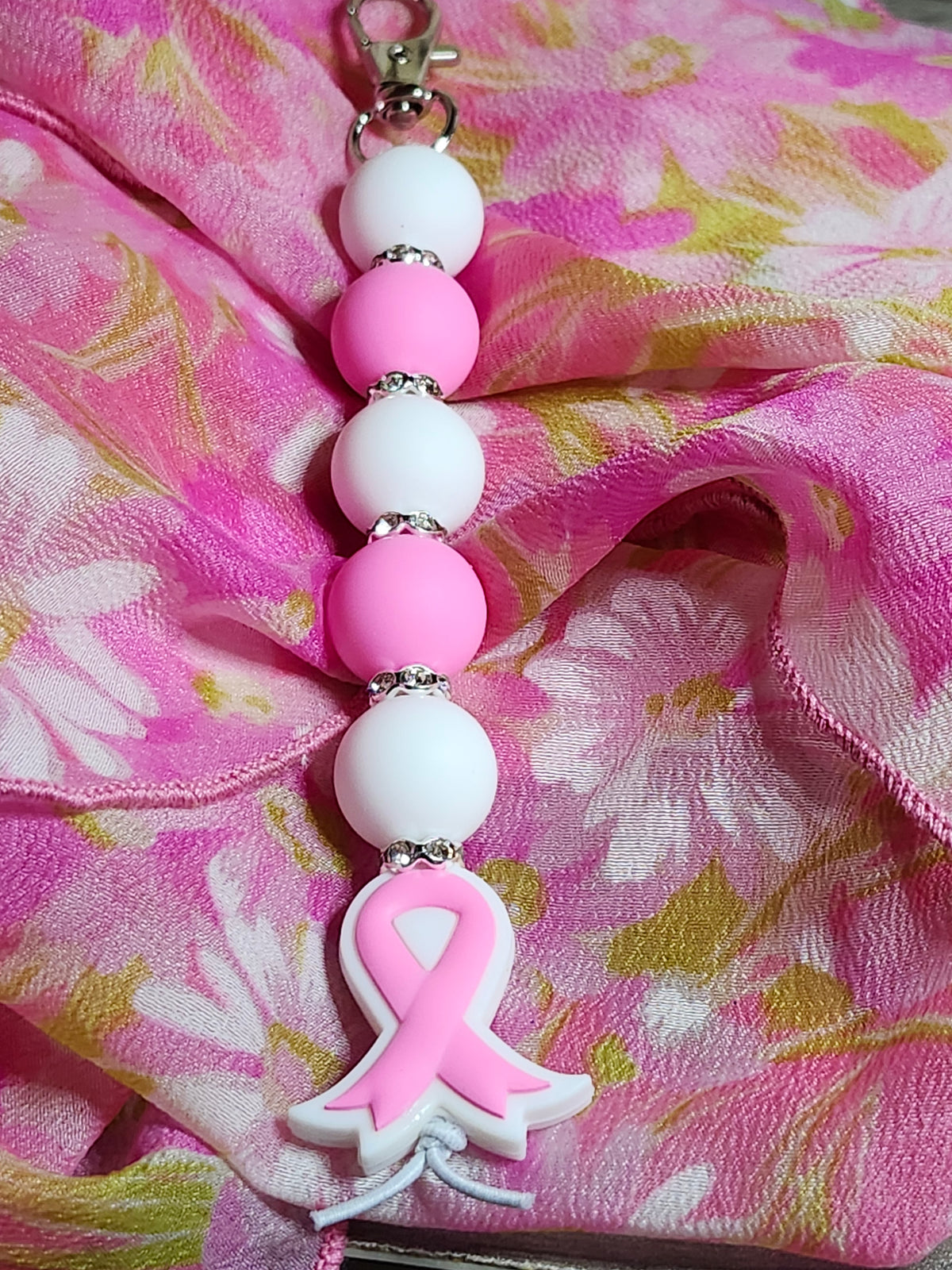 Breast Cancer Awareness Keychain Badge clip
