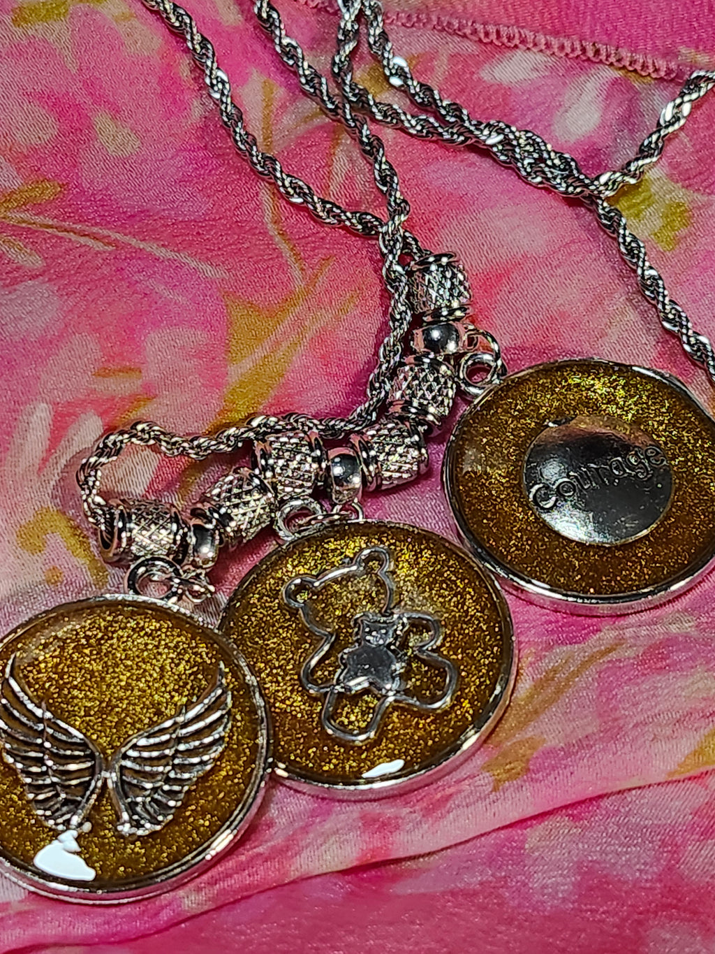 Childhood cancer inspired pendant necklace