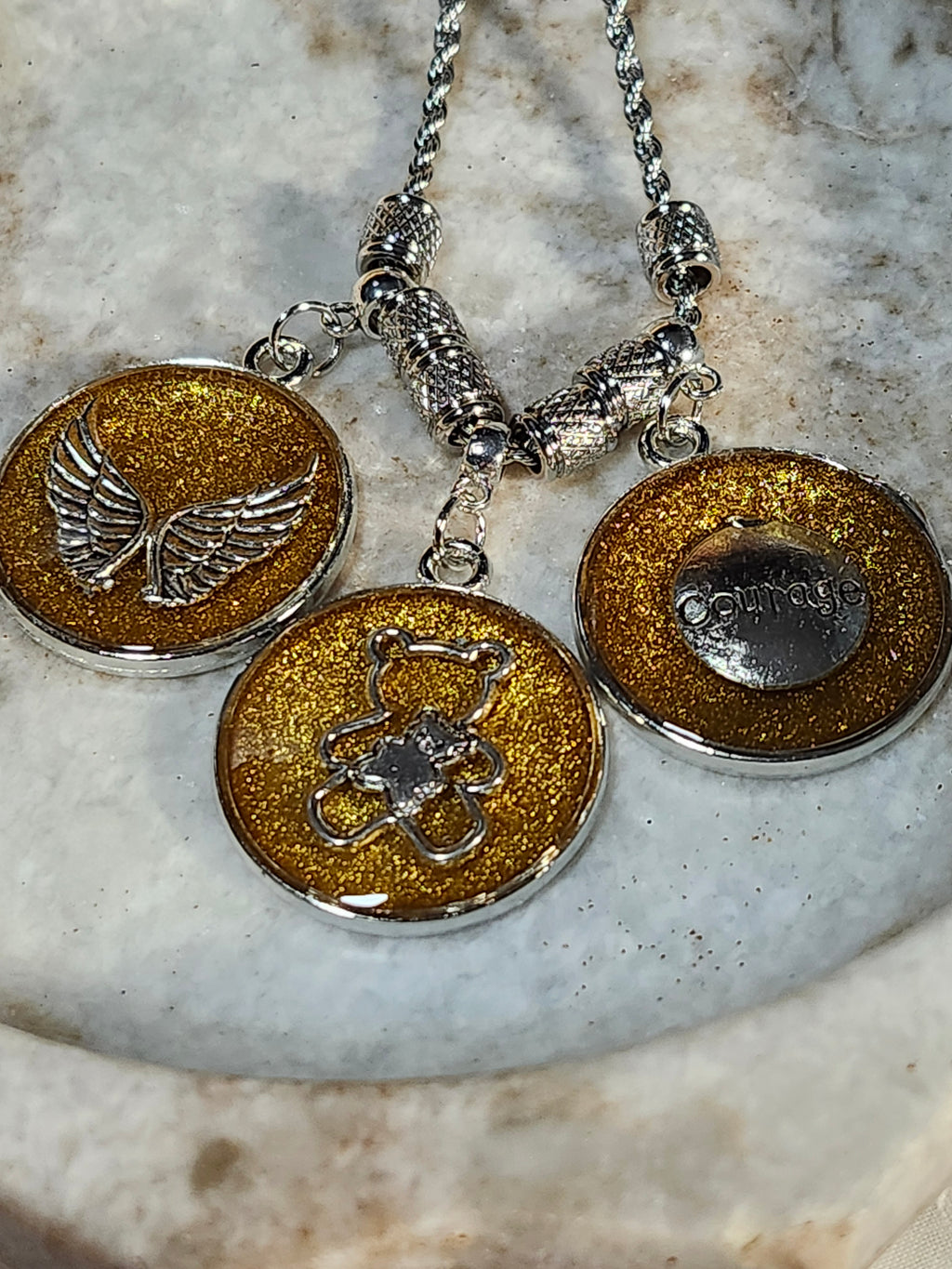 Childhood cancer inspired pendant necklace