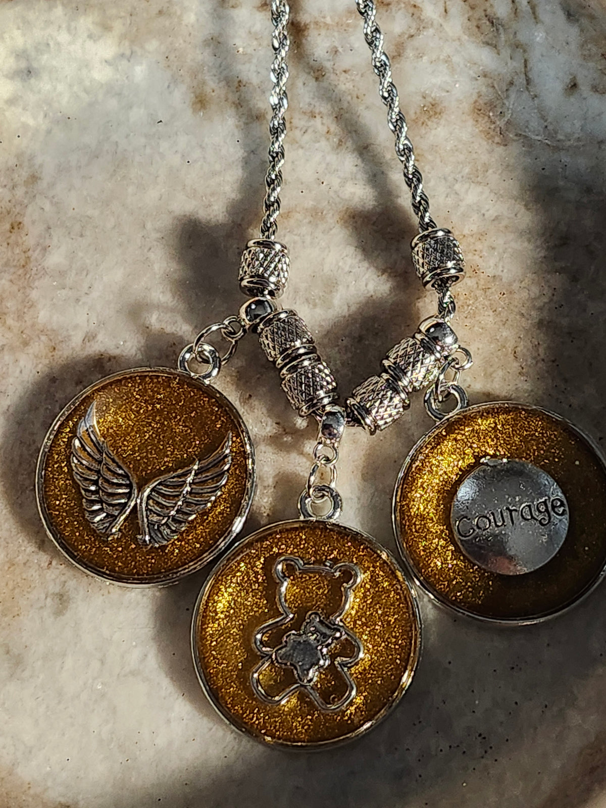 Childhood cancer inspired pendant necklace