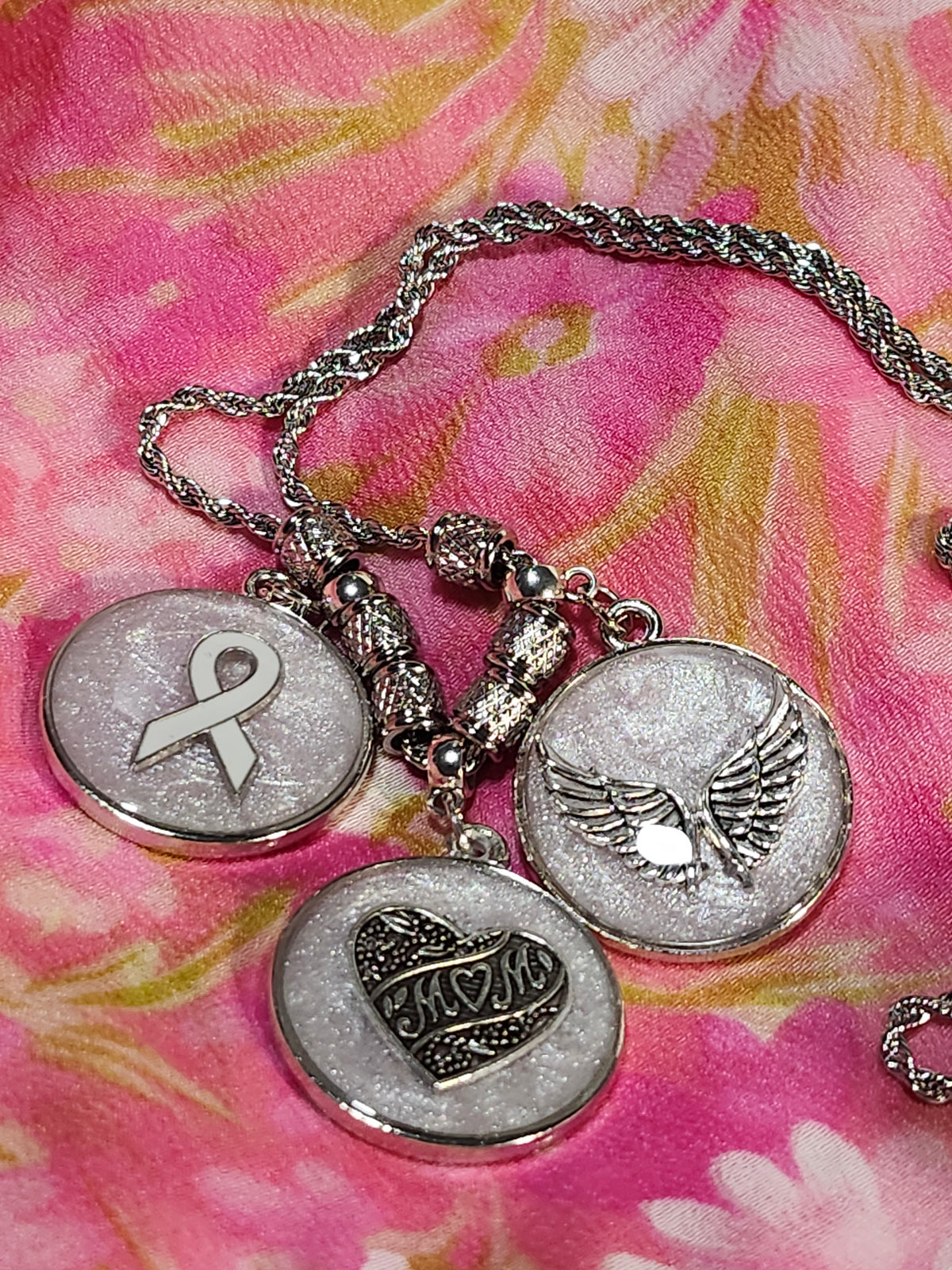 Lung Cancer Mom Remembrance Pendant Necklace