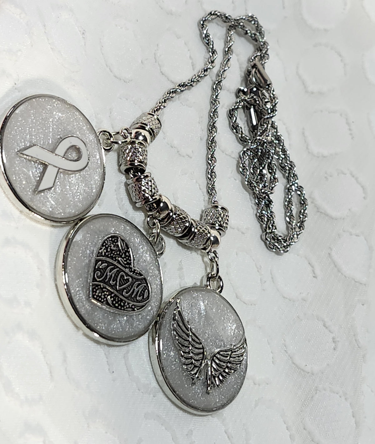 Lung Cancer Mom Remembrance Pendant Necklace