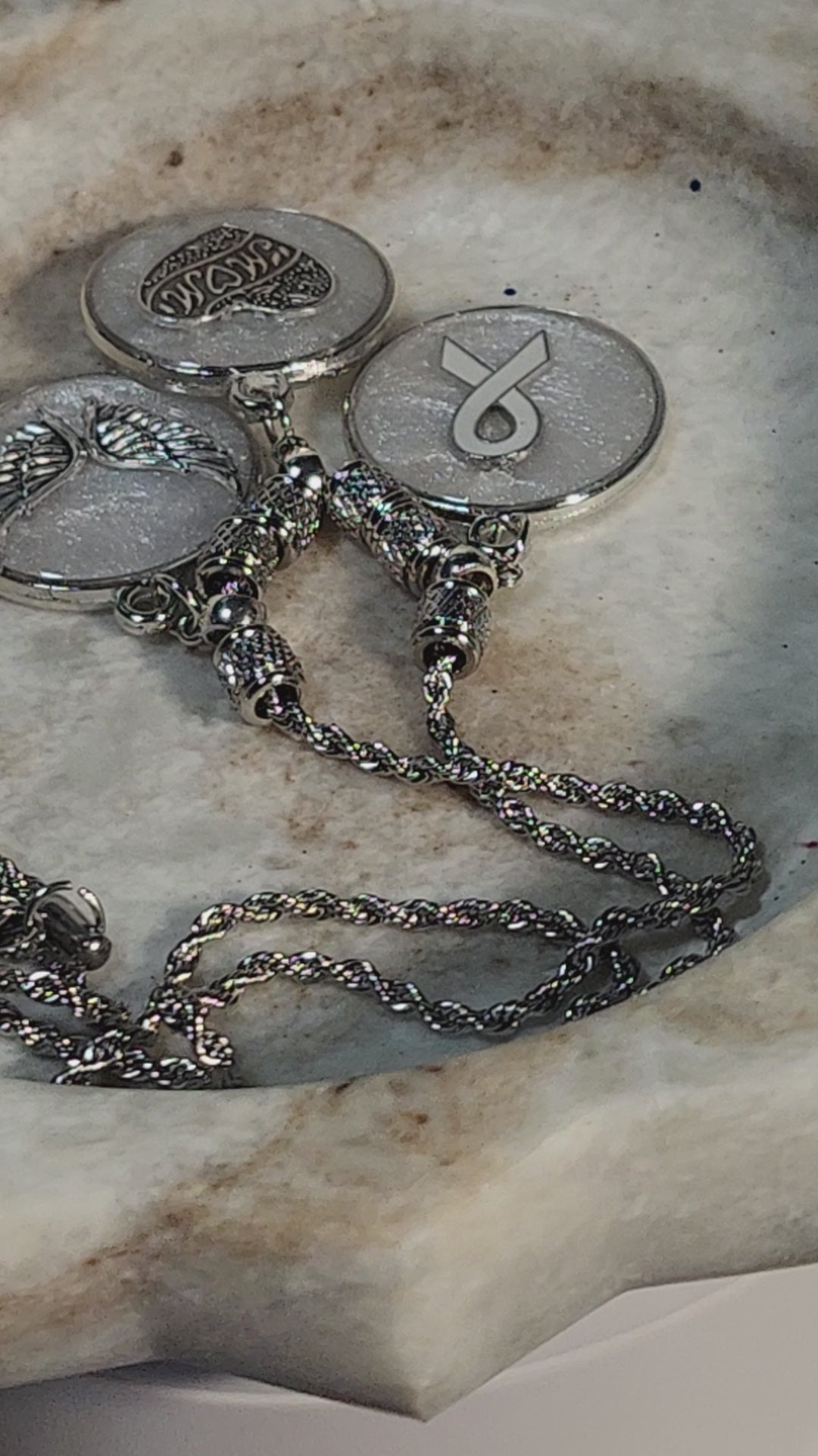 Lung Cancer Mom Remembrance Pendant Necklace